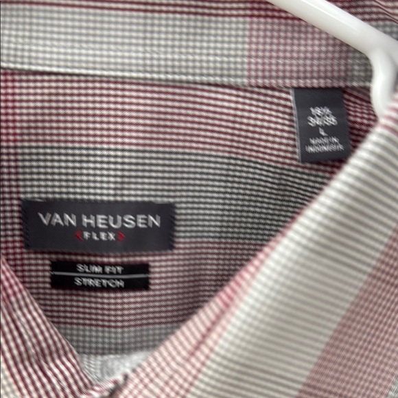 BNWT Men's Plaid Shirt - Red and Gray: SIZE 16.6/34-35 - Picture 2 of 4